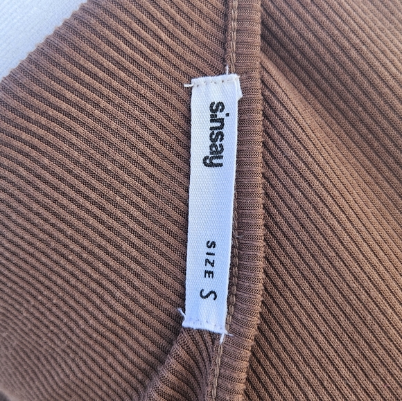 NEW Sinsay Brown Sleeveless Summer Dress Size S Casual Resortwear Minimalist - Picture 9 of 15